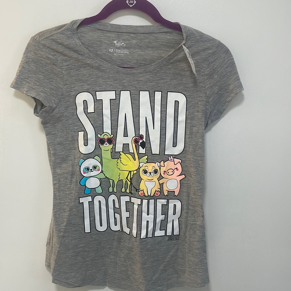 Girls Justice short sleeve shirt size 12